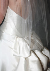 Romona Keveza Silk Strapless A-line Wedding Dress