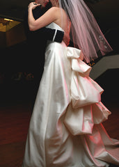 Romona Keveza Silk Strapless A-line Wedding Dress