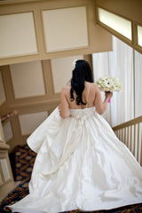 Lazaro Silk Shantung Ball Gown Wedding Dress