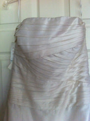 Pleated Ivory Silk Watters & Watters Gown Front Bodice