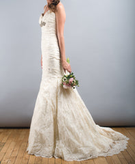 Ines Di Santo Halter Lace Layla Wedding Dress Crystal Sweetheart Side Wide