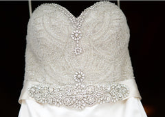 Lazaro 3214 Jewel Encrusted Trumpet Wedding Dress