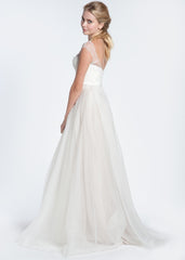 Paolo Sebastian Swan Lake Wedding Dress with White Bustier