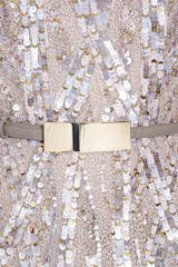 Elie Saab Light Taupe Fully Sequined Wedding Dress
high neck