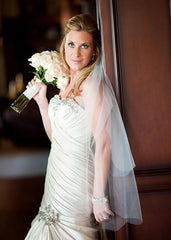 Pnina Tornai Pleated & Beaded Mermaid Wedding Dress