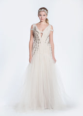 Bibhu Mohapatru 'Ellie' Blush Tulle Mermaid Wedding Dress