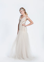 Bibhu Mohapatru 'Ellie' Blush Tulle Mermaid Wedding Dress