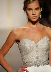 Lazaro 3214 Jewel Encrusted Trumpet Wedding Dress
