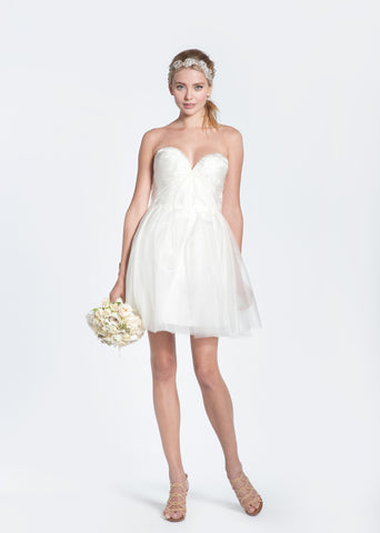 Sarah Seven Ivory Powdered Sugar Dress