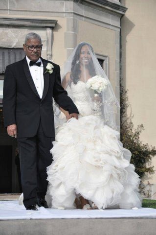 Lazaro LZ3253 Ivory Organza Mermaid Ball Gown