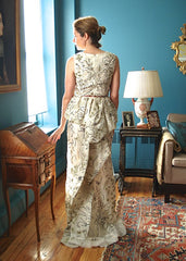 Carolina Herrera Peplum Floral Embroidered Wedding Dress