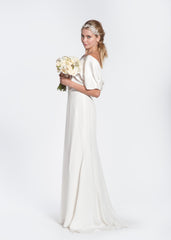 Winifred Bean 'Audrey' Draped Back Wedding Dress