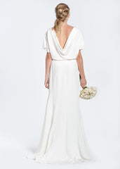 Winifred Bean 'Audrey' Draped Back Wedding Dress