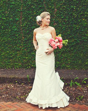 Melissa Sweet Liliana Silk Taffeta Strapless Wedding Dress