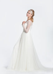 Paolo Sebastian 'Kate' Lace Long Sleeve Wedding Dress