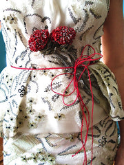 Carolina Herrera Peplum Floral Embroidered Wedding Dress
