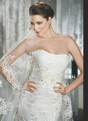 Demetrios Strapless Wedding Dress Style 7519 Front Close