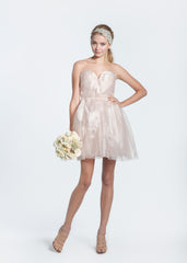 Sarah Seven Blush Powdered Sugar Dress