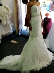 Maggie Sottero Arabella Metallic Lace Trumpet Wedding Dress