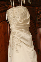 Vera Wang Strapless Gown with Flowers at Bust