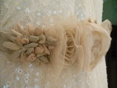 Vera Wang Embellished Wedding Dress Detail Close