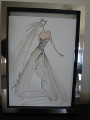 Peter Langner customized 'Dolem' Wedding Dress Sketch