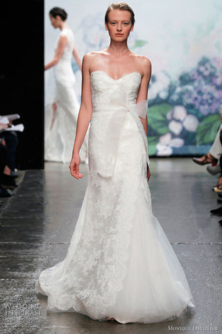 Monique Lhuillier Trumpet Lace Emma Wedding Dress