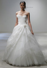 Vera Wang 'Freida' Painted Organza Dress on model