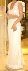 Vera Wang Embellished Wedding Dress Front Wide
