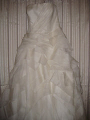 Vera Wang Diedre Strapless Organza Wedding Gown Hanging