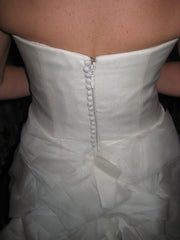 Vera Wang Diedre Strapless Organza Wedding Gown Close Back