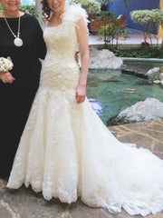 Demetrios
One-Shoulder
Tulle
Lace
Pleated
Floral
Fit N Flare
Wedding Dress
Front wide 2