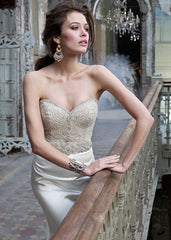 Lazaro 3214 Jewel Encrusted Trumpet Wedding Dress