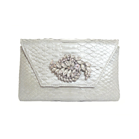 Petite Pearl Python Clutch