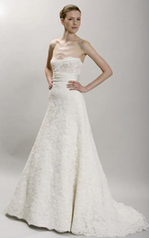 Monique Lhuillier 'Angelina' Ivory Lace Wedding Gown