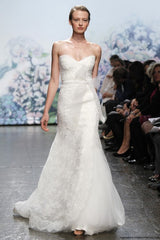 Monique Lhuillier Emma Lace Sweetheart Fit & Flare Wedding Dress Front Wide