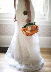 Monique Lhuillier 'Arielle' Lace Mermaid Gown