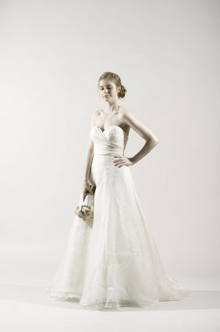 Watters Carmel Silk Organza Gown
