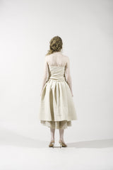 Chris Benz Silk Taffeta T-Length Wedding Dress
strapless
knotted twist
back wide