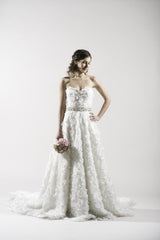 Dennis Basso 1112 
Organza Wedding Dress for Kleinfeld Style 6255GGGR
flowers 
luxurious
front wide