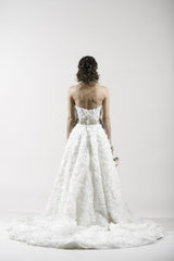 Dennis Basso 1112 
Organza Wedding Dress for Kleinfeld Style 6255GGGR
flowers 
luxurious
back wide