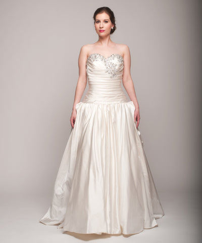 Pnina Tornai Strapless Pleated Wedding Dress