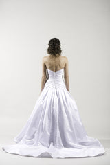 Priscilla of Boston
JL104
White
Satin
Sweetheart
Strapless
Ball gown
Wedding Dress
Back wide