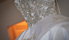 Ines di Santo custom Wedding Gown Detail Close