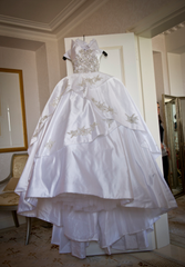 Ines di Santo custom Wedding Gown Hanging Dress