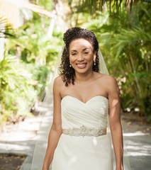 Tara Keely
TK2259
Organza
trumpet
Ivory
beaded belt 
close detail 
