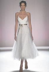 Monique Lhuillier 'Lulu' Tea Length Wedding Dress Front Wide
