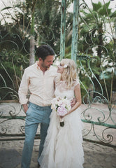 Valentino Lace & Ruffled Silk Organza Wedding Dress