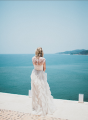 Valentino Lace & Ruffled Silk Organza Wedding Dress