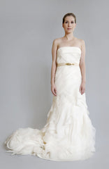 Vera Wang Luxe 'Erica' Silk Gazar, Organza Dress front without train